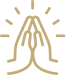 Icon of a person sitting cross-legged with a halo above their head, representing spiritual or religious services.